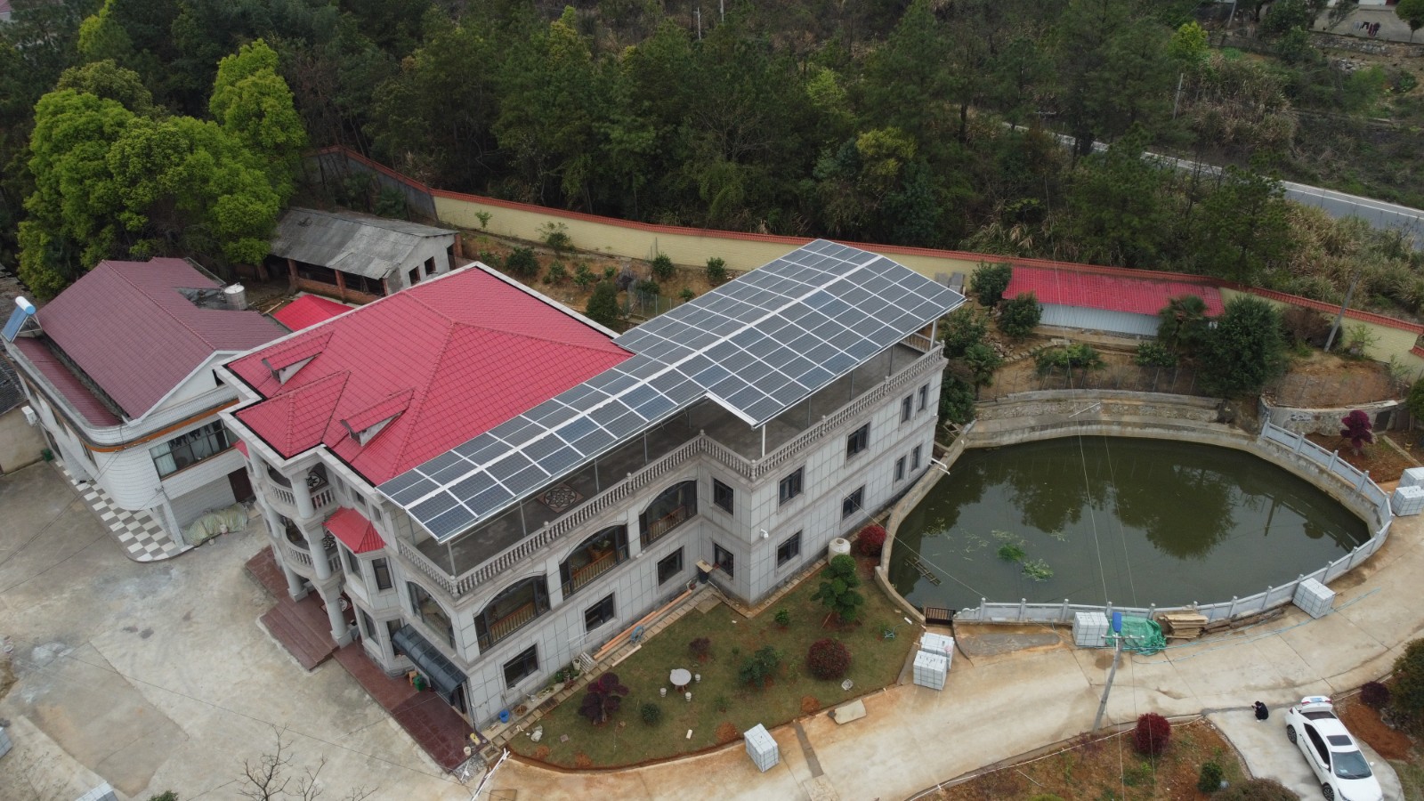 [別墅光伏陽光房]湘鄉別墅高端定制綠色節能陽光棚屋頂36.16KW項目